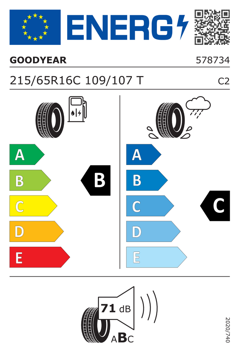 Goodyear 215 65 16 109T EfficientGrip Cargo tyre