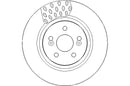 Disctech Brake Disc (Single) - Fits Hyundai, Renault - ABD2993 - Front Axle