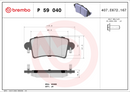 Brembo Brake Pad Set - P59040