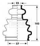 Borg & Beck Cv Joint Boot Kit  - BCB2803 fits Skoda Fabia - Inner