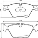 Mintex Brake Pad Set fits -BMW MDB3007 (also fits other vehicles)