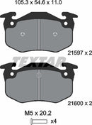 Textar Brake Pad Set - 2159701