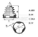 Borg & Beck Cv Joint Boot Kit  - BCB6108 fits Ford Fiesta 2008-