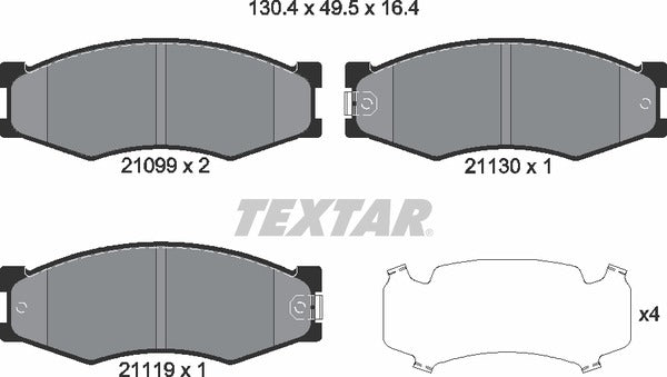 Textar Brake Pad Set - 2109902