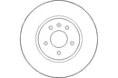 Disctech Brake Disc (Single) - Fits Chevrolet, Opel - ABD3057 - Front Axle