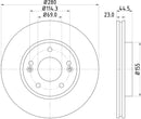 Mintex Brake Discs fits -Hyundai Kia V290:6 MDC2392C (also fits other vehicles)