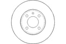 Disctech Brake Disc (Single) - Fits Audi, Seat - ABD3129 - Front Axle