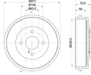 Mintex Brake Drum (Single) fits -Ford MBD406 (also fits other vehicles)