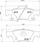 Mintex Brake Pad Set fits -Dodge Jeep MDB3165 (also fits other vehicles)