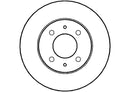 Disctech Brake Disc (Single) - Fits Abarth, Hyundai - ABD2804 - Front Axle