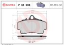 Brembo Brake Pad Set - P65008