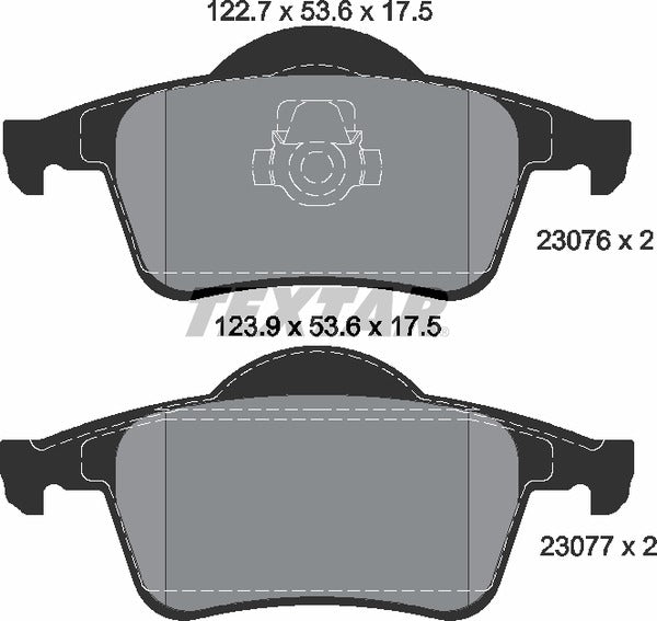 Volvo, Brake Pad Set - Textar 2307602