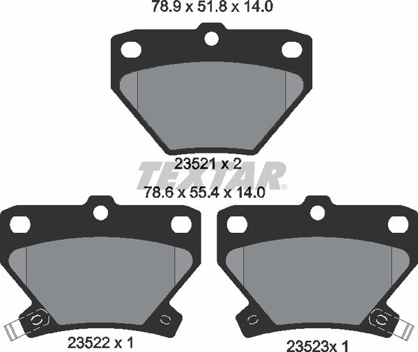 Toyota, Brake Pad Set - Textar 2352101