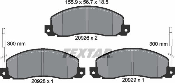 Textar Brake Pad Set - 2092602