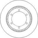 Disctech Brake Disc (Single) - Fits Ford, Nissan - ABD3393 - Rear Axle