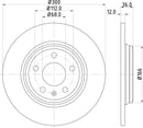 Mintex Brake Discs fits -Audi Brake Disc V300:5 MDC2747 (also fits other vehicles)
