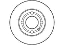 Disctech Brake Disc (Single) - Fits Honda, Seat - ABD2708 - Rear Axle