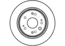 Disctech Brake Disc (Single) - Fits Honda, Hyundai - ABD2501 - Rear Axle