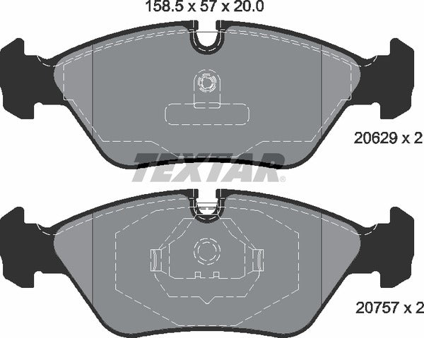 Textar Brake Pad Set - 2062902
