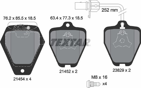 Textar Brake Pad Set - 2145401