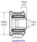 WAI Clutch Pulley - 24-91264