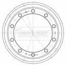 Borg & Beck Brake Drum - BBR32528