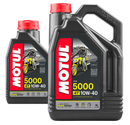 Motul 5000 10W40 4T 4 Litres + 1 Litre Free 450037 104358