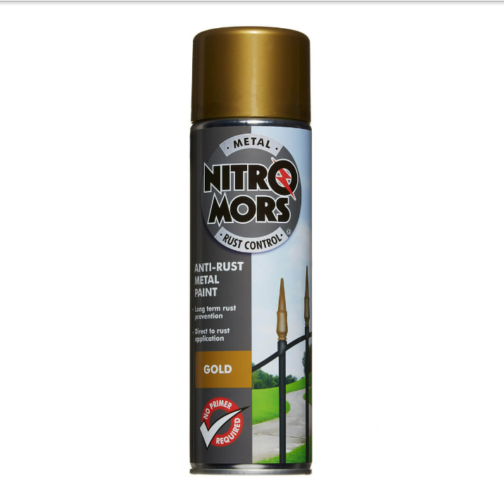 Nitromors Anti-Rust Smooth Metal Paint Gold 500ml - TETNGI500