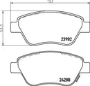 Mintex Brake Pad Set fits -Fiat Opel Vauxhall MDB2854 (also fits other vehicles)