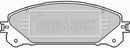 Borg & Beck Front Brake Pad Set - BBP2289 fits Lexus RX350, 450h 04/09-