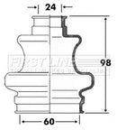 First Line Cv Joint Boot Kit  - FCB6094 fits Mercedes C class, CLK, E class