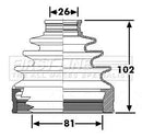 First Line Cv Joint Boot Kit  - FCB6267 fits Mitsubishi Lancer V