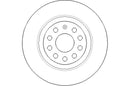 Disctech Brake Disc (Single) - Fits Audi, Fiat - ABD2609 - Rear Axle