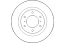 Disctech Brake Disc (Single) - Fits Mitsubishi - ABD3136 - Front Axle
