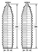 First Line Steering Gaiter Kit  - FSG3296 fits Ford Fiesta V, Fusion