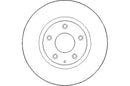 Disctech Brake Disc (Single) - Fits Mazda, Nissan - ABD2616 - Front Axle