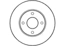 Disctech Brake Disc (Single) - Fits Ford, Volvo - ABD3490 - Front Axle