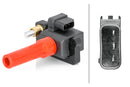 HELLA 5DA 230 036-021 Ignition Coil - 4-pin connector - Bolted