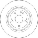 Disctech Brake Disc (Single) - Fits Genesis, Honda - ABD4084 - Rear Axle