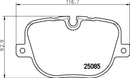 Mintex Brake Pad Set fits -Land Rover MDB3113 (also fits other vehicles)