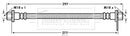 Borg & Beck Brake Hose  - BBH7561 fits PSA C-Cross,4007,Mit Outlander