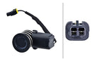 HELLA 6PX 358 270-101 Sensor, parking distance control - round - 6-pin connector - Plugged