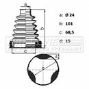 First Line Cv Joint Boot Kit  - FCB6423 fits Ford Focus 2014-