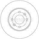 Borg & Beck Brake Disc - BBD5549