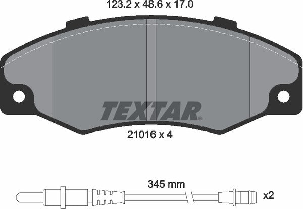 Textar Brake Pad Set - 2101602
