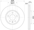 Mintex Brake Discs fits -Chevrolet Opel Vauxhall S258:4 MDC2133 (also fits other vehicles)
