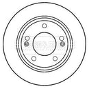 Borg & Beck Brake Disc Pair  - BBD5257 fits Hyundai Velostar 1.6GDI 05/11-