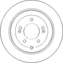 Disctech Brake Disc (Single) - Fits Audi, Hyundai - ABD3372 - Rear Axle