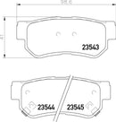 Mintex Brake Pad Set fits -Hyundai Kia MDB2036 (also fits other vehicles)