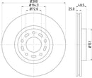 Mintex Brake Discs fits -Mazda V300:5 MDC1988 (also fits other vehicles)